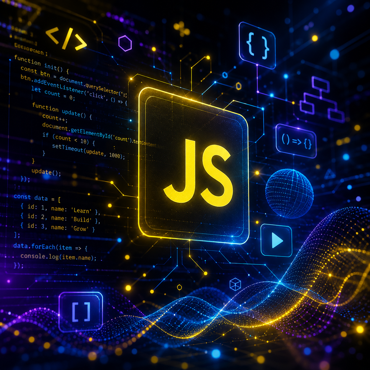 JavaScript Fundamentals course cover